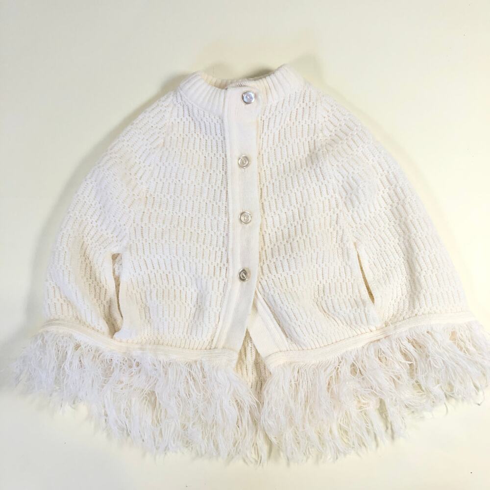 JULIUS BERGES GIRLS KNIT PONCHO SIZE 12/24M